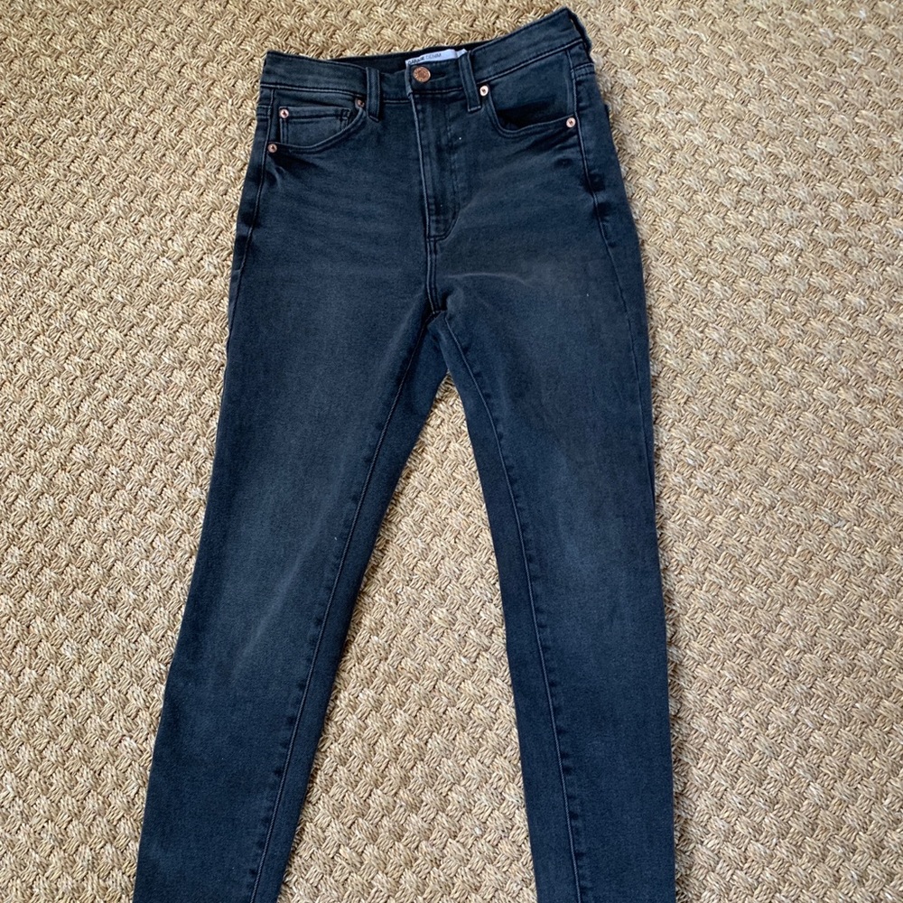 Grey Super skinny washed denim